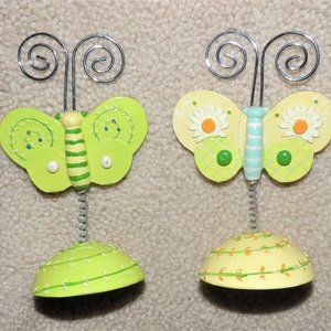 Butterfly Photograph & Card Holder/Balloon Weight - set of 2